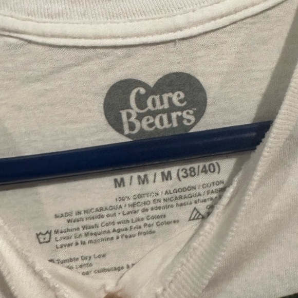 Men’s Care Bears White Graphic T-Shirt Size‎ medium 100% Cotton Colorful Print - Picture 3 of 4